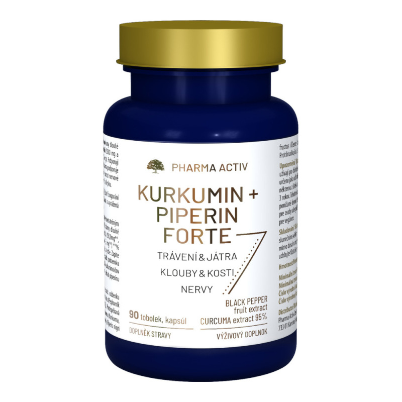 PHARMA ACTIV Kurkumin + Piperin forte 90 tobolek