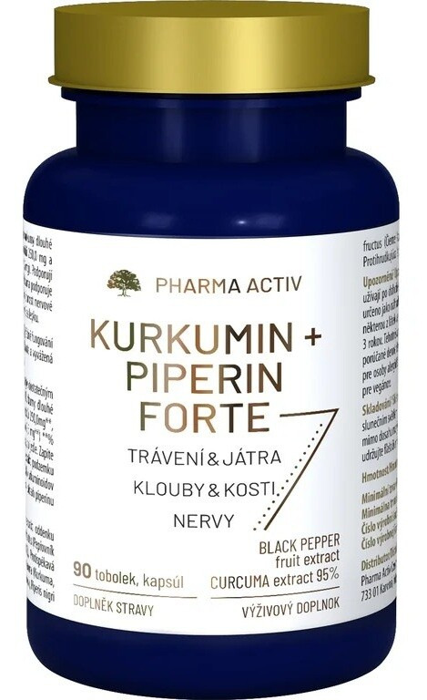 PHARMA ACTIV Kurkumin + Piperin forte 90 tobolek