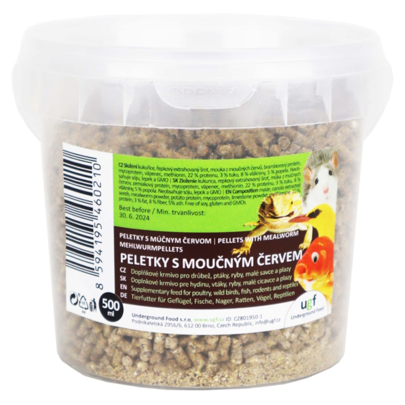 UGF peletky s moučným červem  500 ml