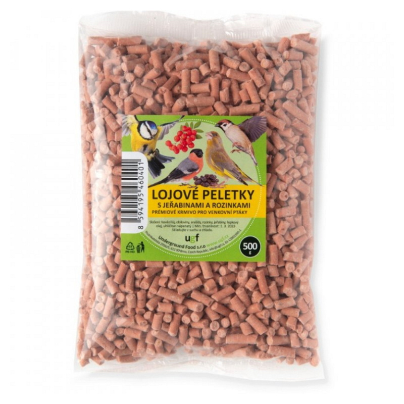 Lojové peletky s jeřabinami a rozinkami UGF 500g