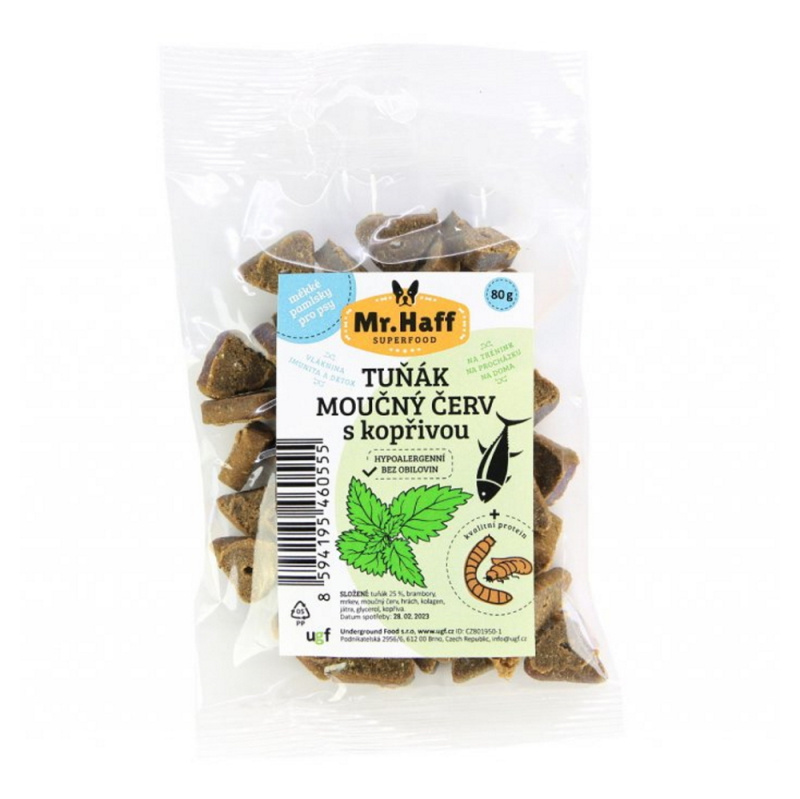 UGF - Pamlsky pro psy Tuňák - Moučný červ 80 g
