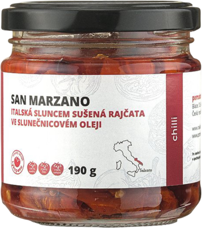 Pomodoro moravia Sušená rajčata s chilli Pomodoro moravia 190g