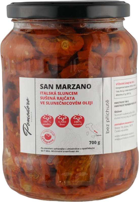 Pomodoro moravia Sušená rajčata bez příchutě Pomodoro moravia 700g