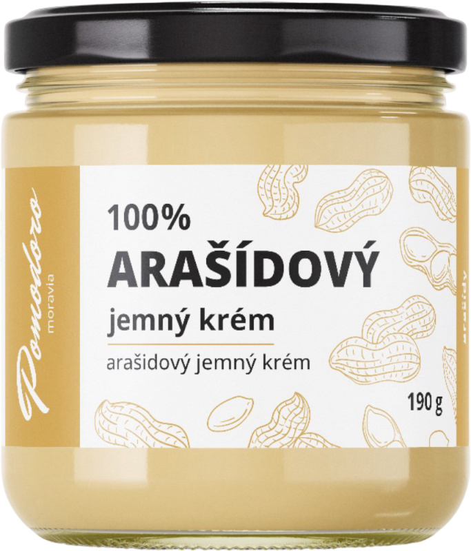 Pomodoro moravia Arašídový krém jemný 100% Pomodoro moravia 190g