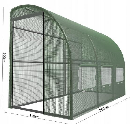 VespaGarden Fóliovník ke stěně 4 x 1,5 x 2m - 2 vchody Vespa Garden
