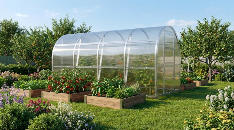 VespaGarden Obloukový skleník Frux Slim 2x4m / 4mm
