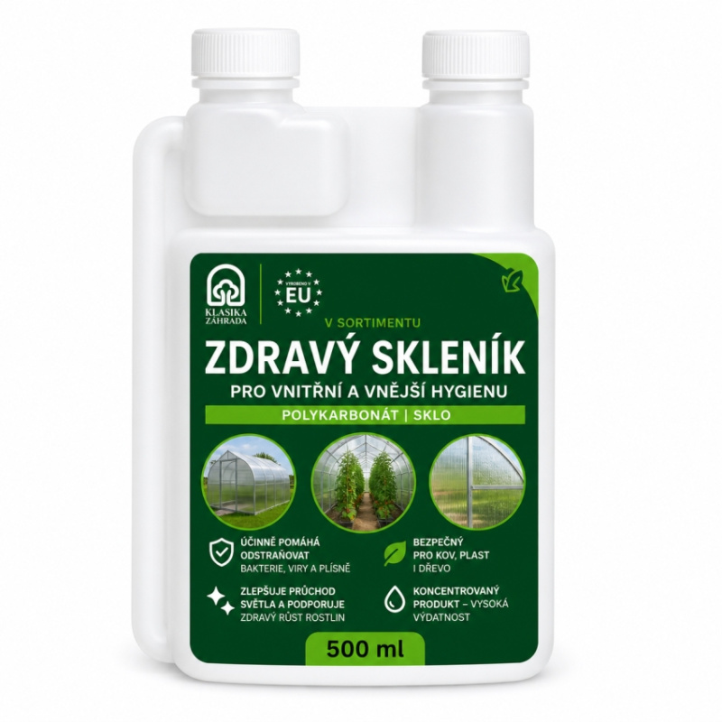 KlasikGreenhouse Čistící prostředek na polykarbonát - "Zdravý skleník " 0,5l