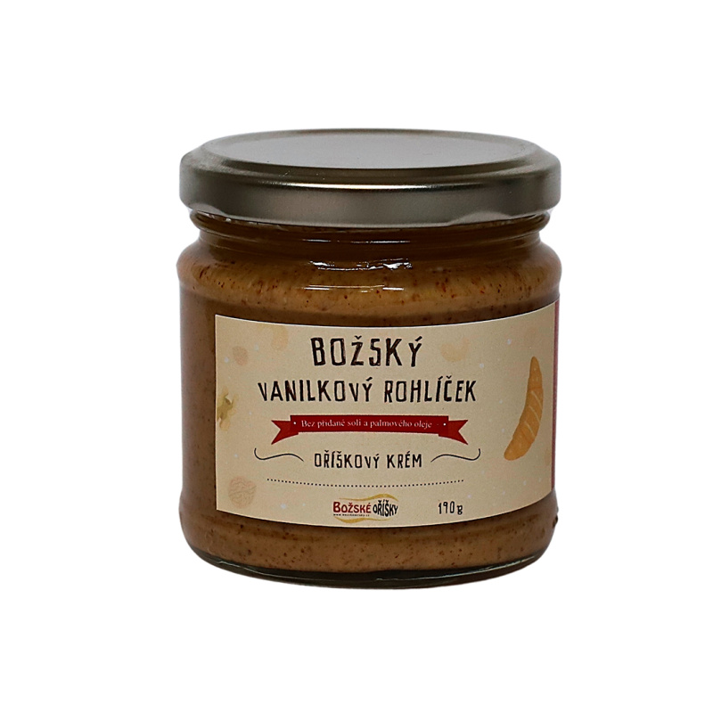 Božské Oříšky Božský Vanilkový rohlíček - oříškový krém 190 g