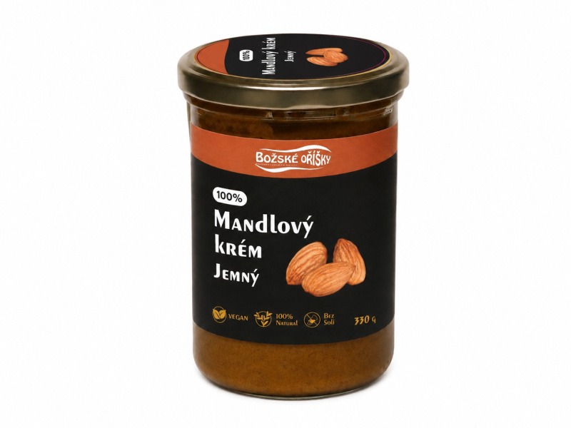 Božské Oříšky 100% Mandlový krém - jemný 330 g
