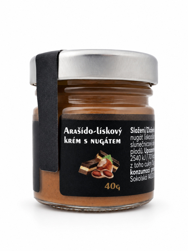 Božské Oříšky Arašído-Lískový krém s nugátem 40g
