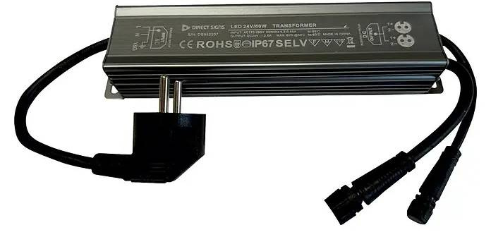 Transformátor Direct Signs AKUS IP LED / 60 W / IP67 / AC / černá Varianta: ivi1