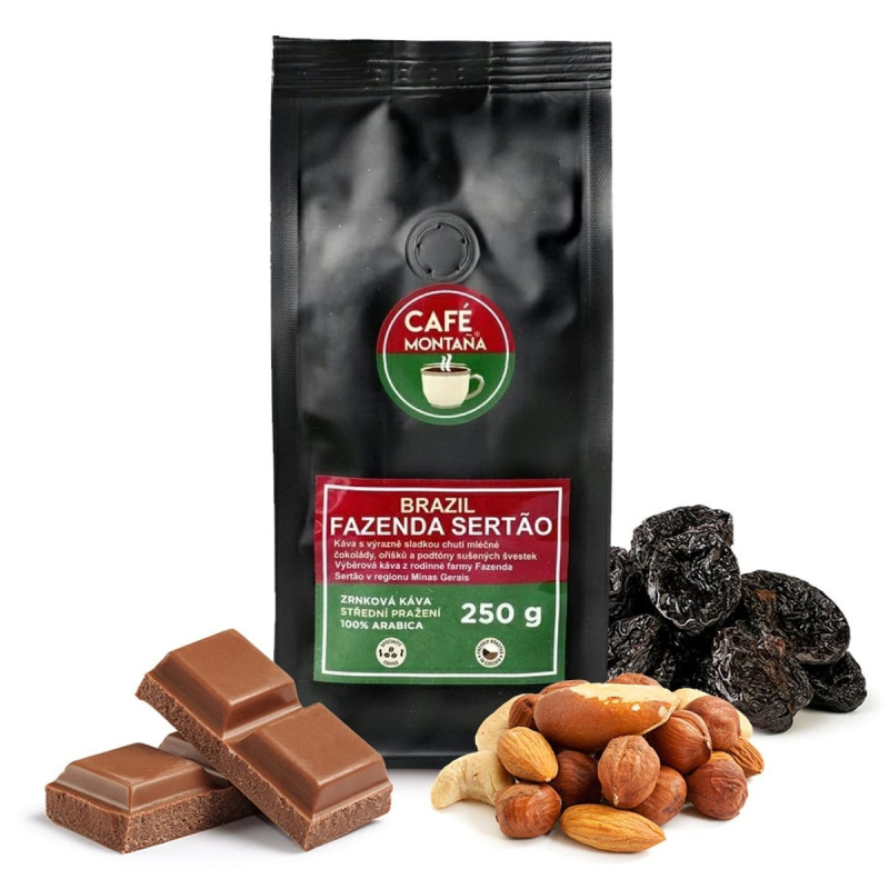 Café Montaña Brazil Fazenda Sertao filtr/espresso zrnková káva