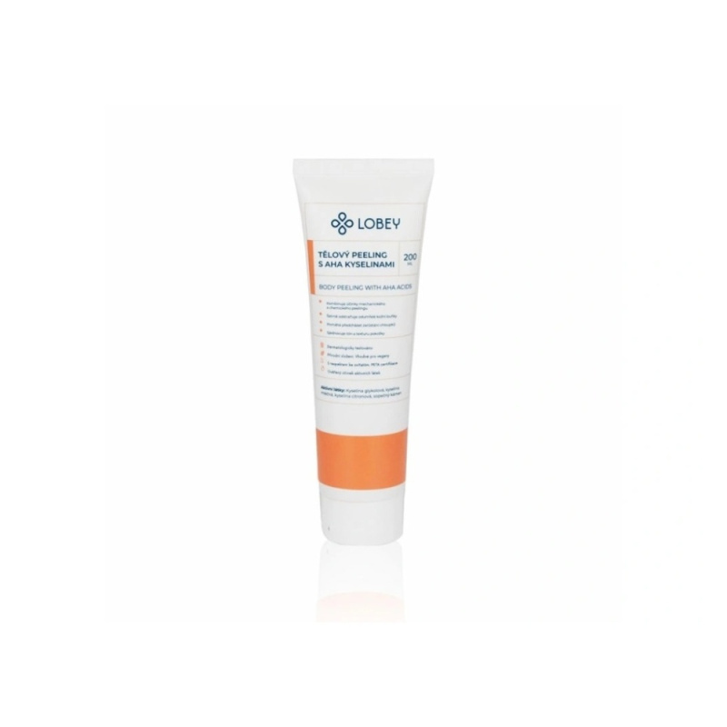 Lobey Body Care Tělový peeling s AHA kyselinami tělový peeling s AHA kyselinami 200 ml