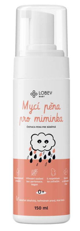 LOBEY Baby Mycí pěna pro miminka 0+ 150ml