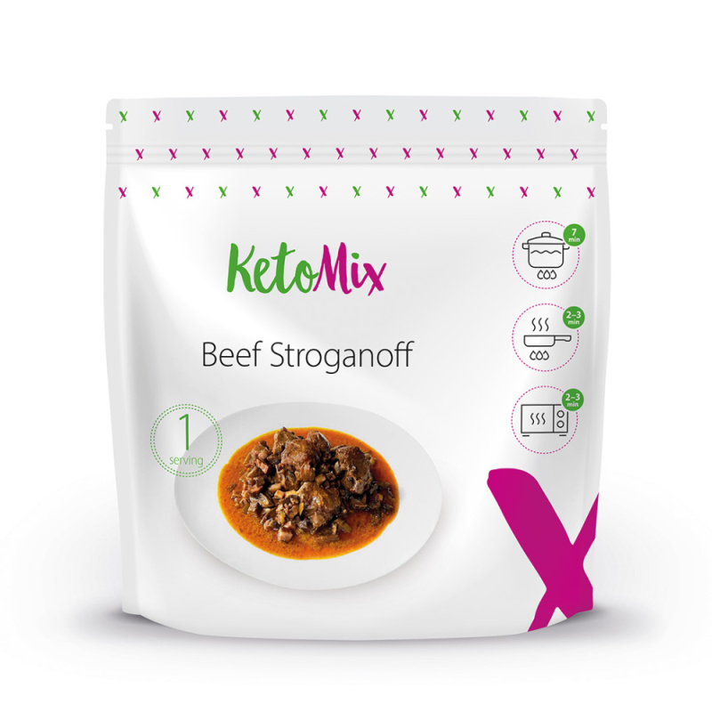 KETOMIX Hovězí stroganov dietní hotové jídlo 250 g