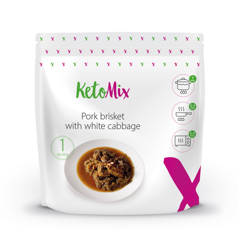 KETOMIX Vepřový bůček se zelím dietní hotové jídlo 250 g