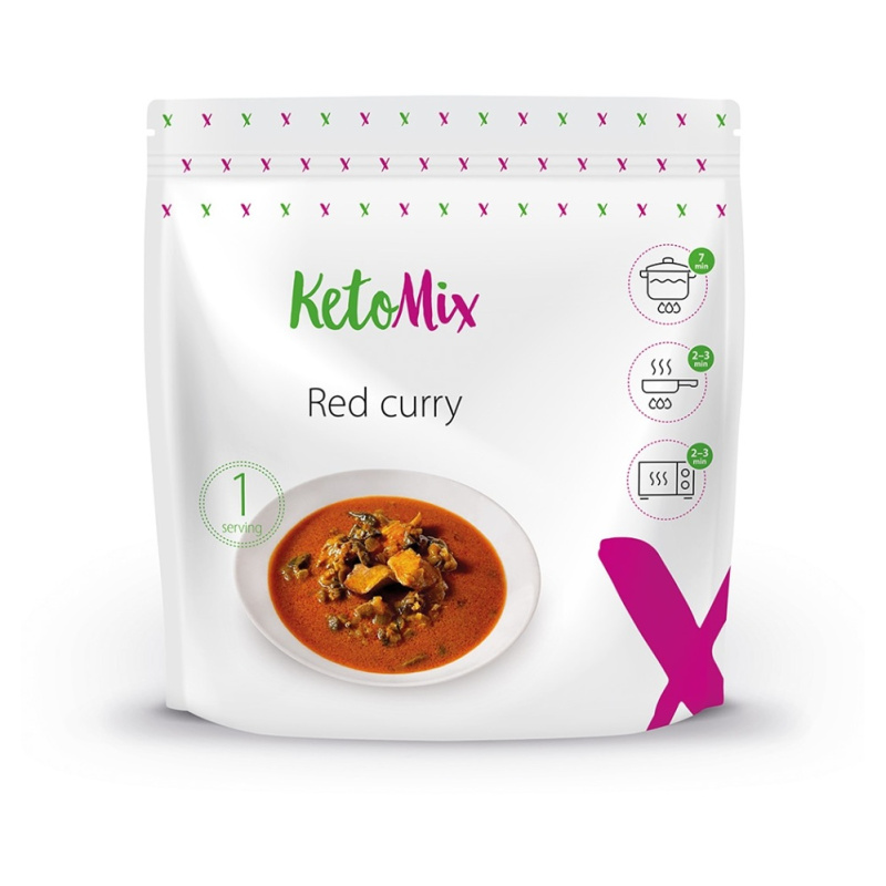 KETOMIX Kuřecí maso na červeném kari dietní hotové jídlo 250 g