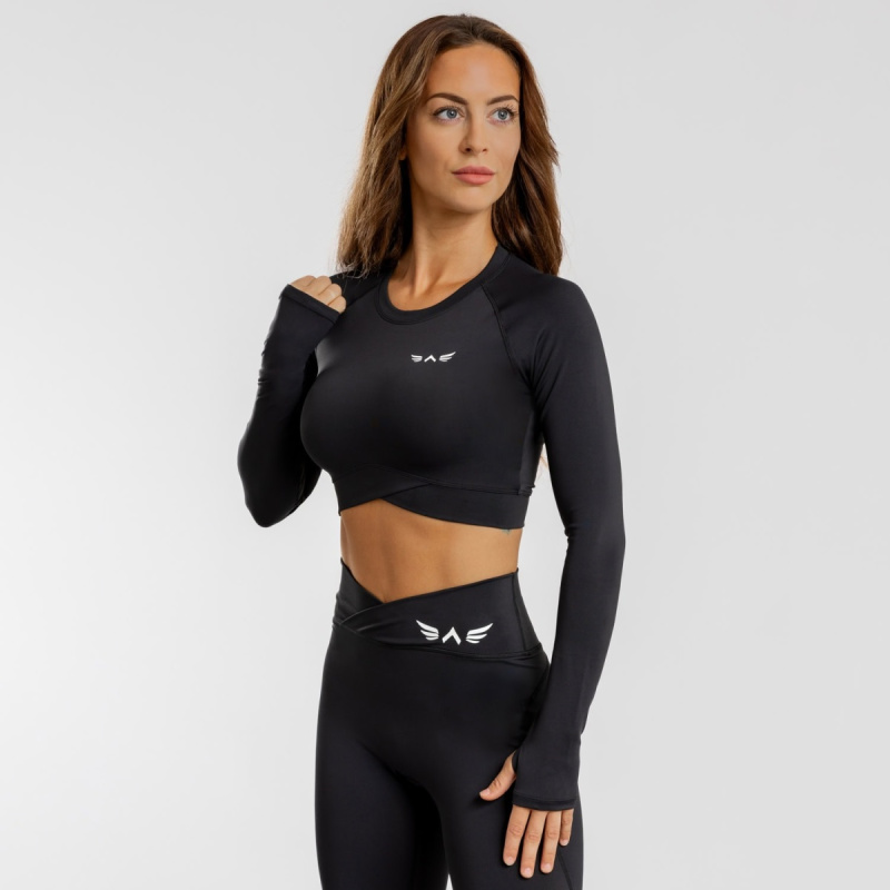 Exalted Dámské tričko Aura Performance s dlouhým rukávem černá - L