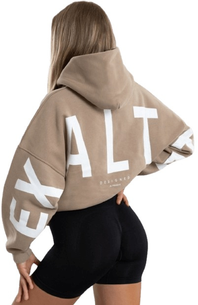Exalted Dámská OVERSIZED mikina Nest™ hnědá - L