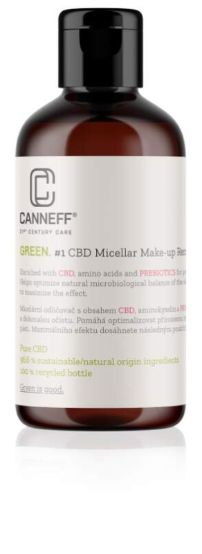 Canneff Green CBD Micellar Make-up Remover čisticí a odličovací micelární voda 200 ml
