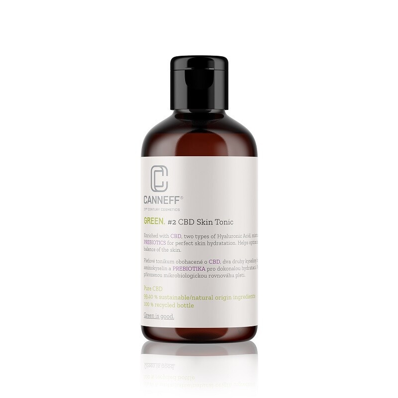 Canneff Green CBD Skin Tonic hydratační pleťové tonikum 200 ml