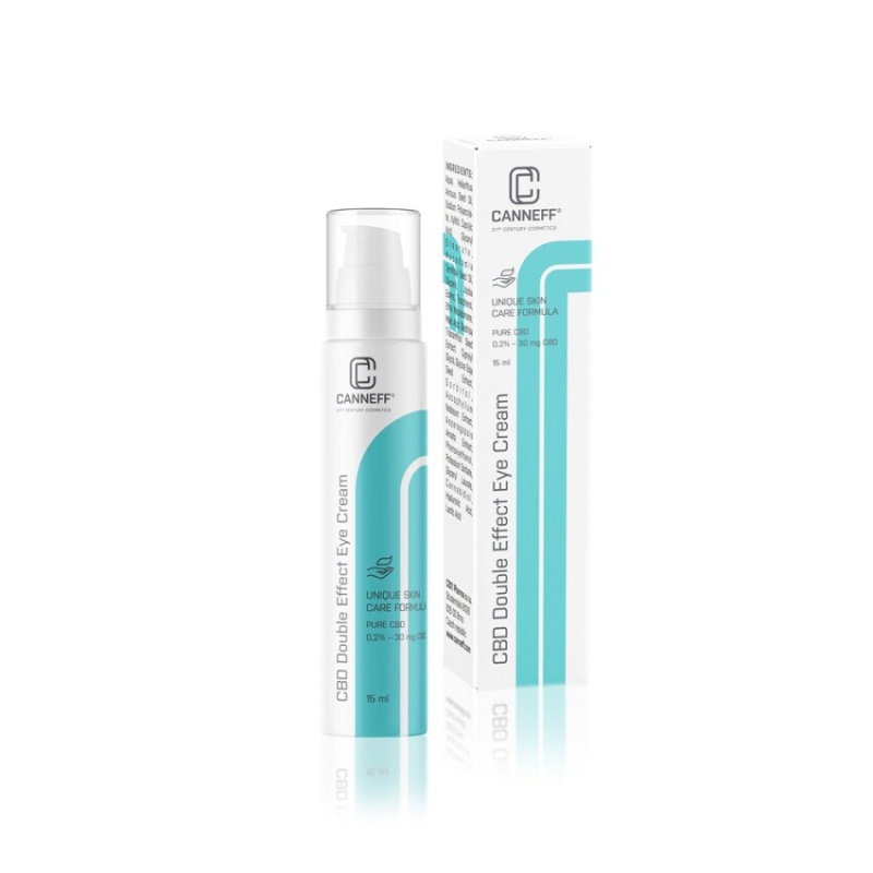 Canneff Balance CBD Double Effect Eye Cream oční krém pro korekci tmavých kruhů a vrásek 15 ml