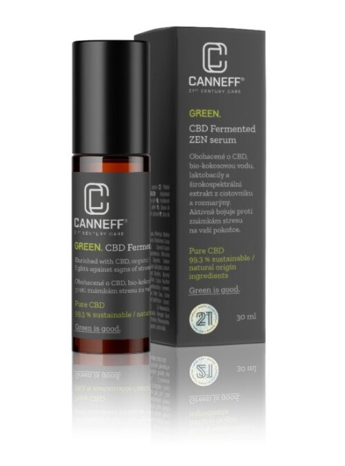 Canneff Green CBD Fermentované ZEN Serum pleťové sérum proti stárnutí pleti 30 ml