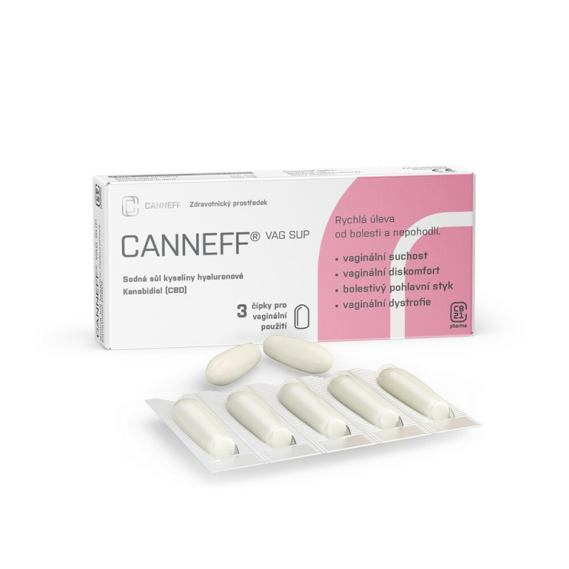 CANNEFF VAG SUP vaginální čípky 3ks