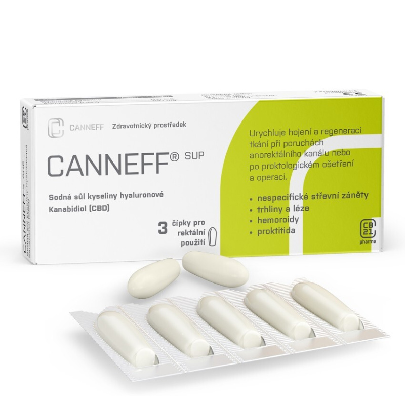 CANNEFF SUP Rektální čípky 3 kusů