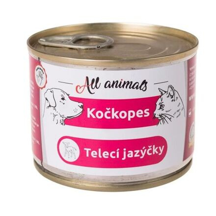 All Animals Kočkopes telecí jazýčky konzerva
