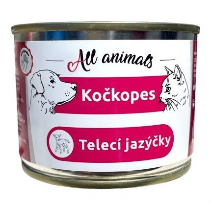 All Animals Kočkopes telecí jazýčky konzerva