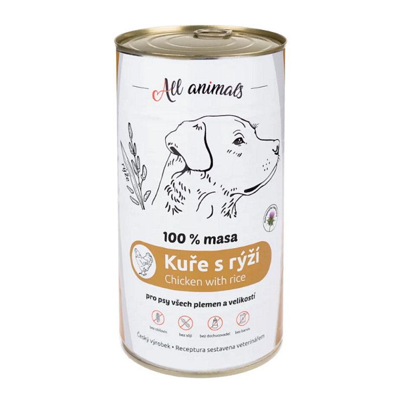 All Animals DOG kuřecí mleté s rýží 1200g