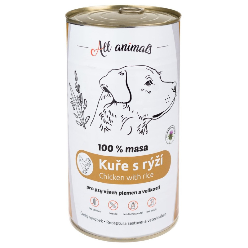 All Animals DOG kuřecí mleté s rýží 1200g