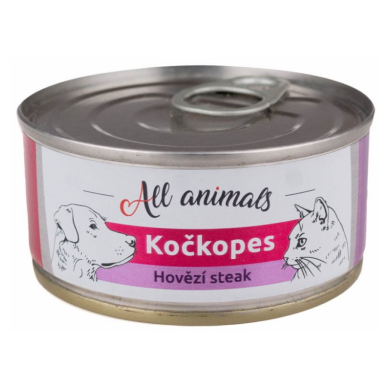 All Animals kočkopes steak z hovězí svaloviny 100 g