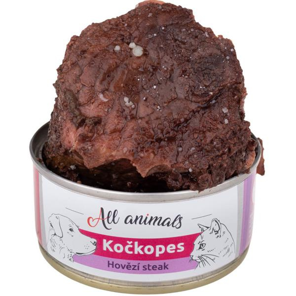 All Animals kočkopes steak z hovězí svaloviny 100 g