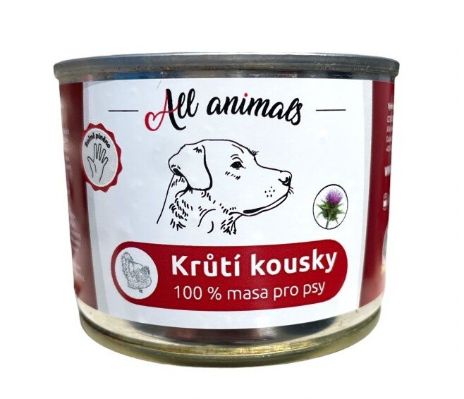 All Animals Krůtí kousky konzerva pro psy