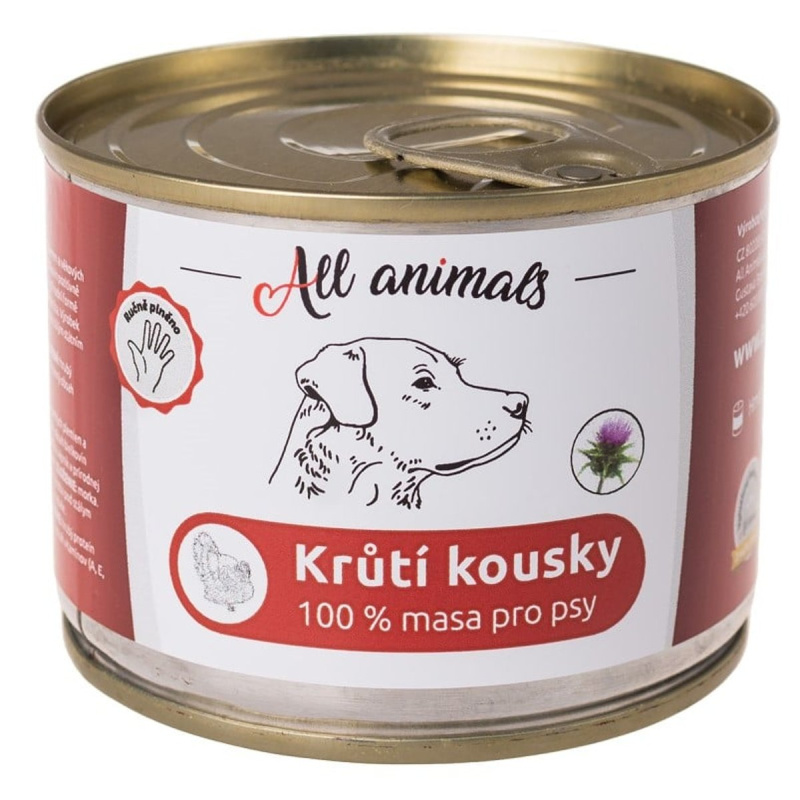 All Animals Krůtí kousky konzerva pro psy