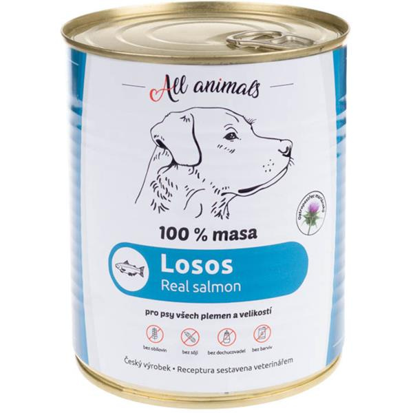 All Animals DOG losos mletý 800g