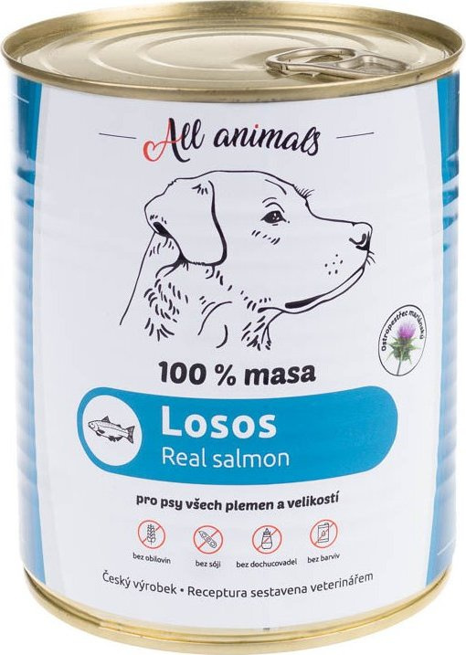 All Animals DOG losos mletý 800g