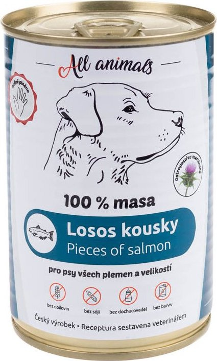All Animals DOG losos kousky 400g