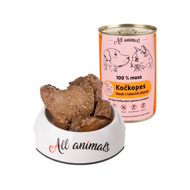 All Animals Kočkopes telecí jatýrka konzerva