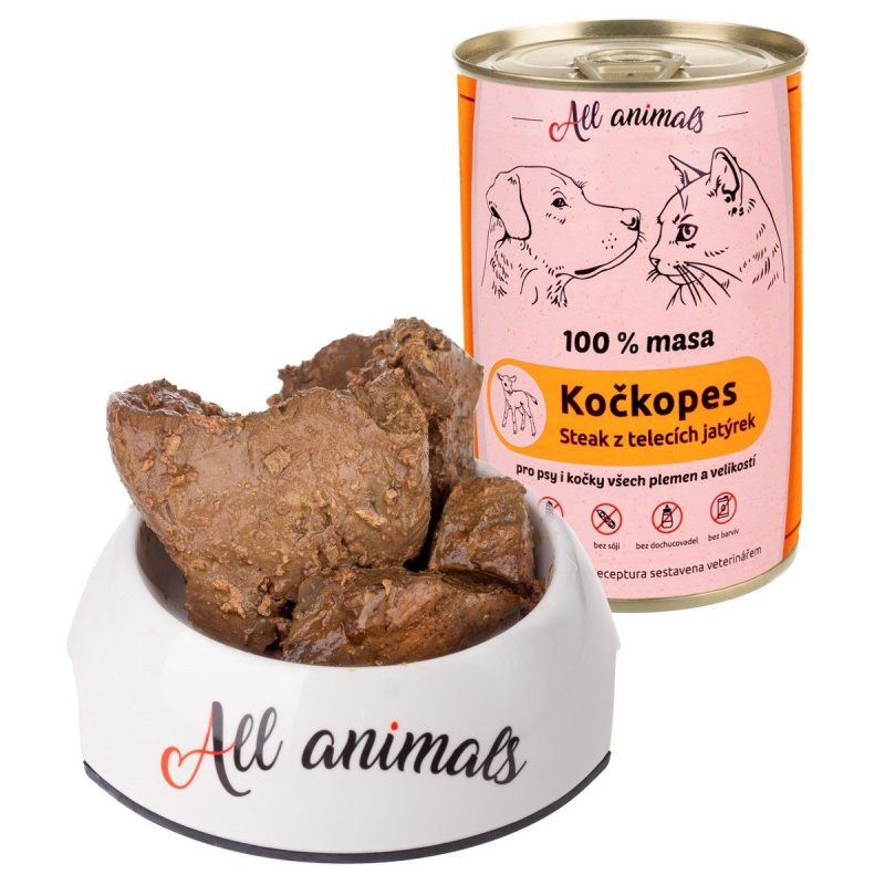 All Animals Kočkopes telecí jatýrka konzerva