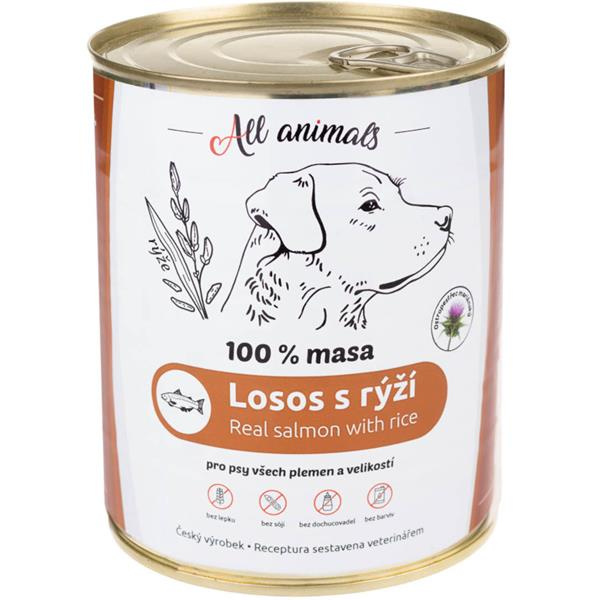 All Animals DOG losos mletý s rýží 800g