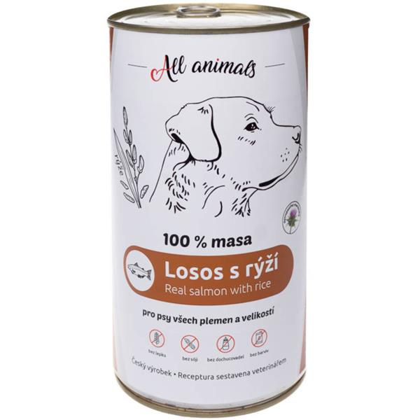 All Animals DOG losos mletý s rýží 1200g