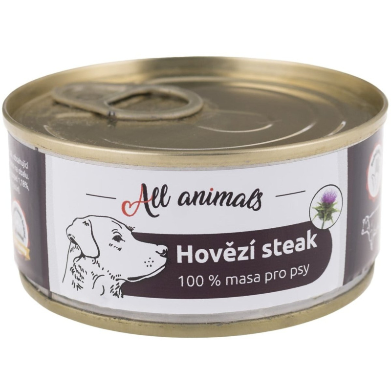 All Animals DOG hovězí steak 100g