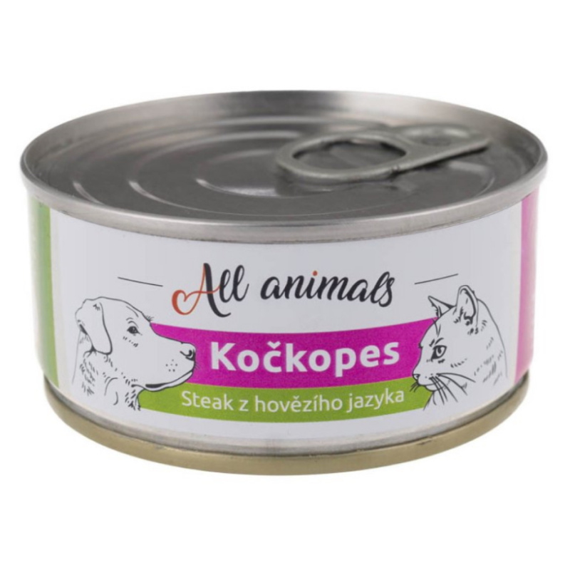 All Animals kočkopes steak z hovězího jazyka 100 g