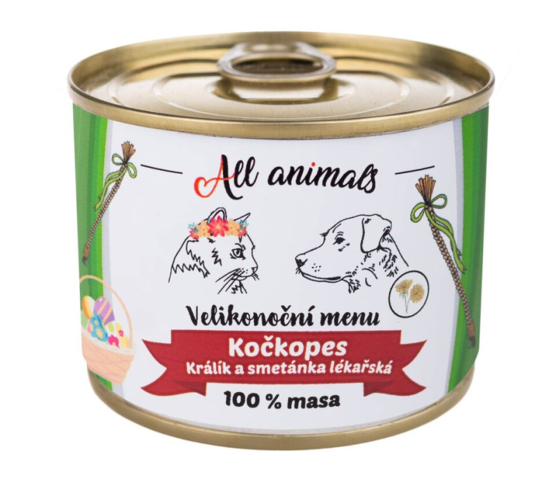 ALL ANIMALS Kočkopes konzerva Velikonoční menu 200 g
