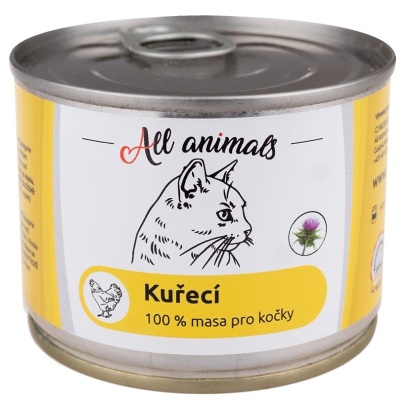 All Animals Kuřecí maso mleté konzerva pro kočky