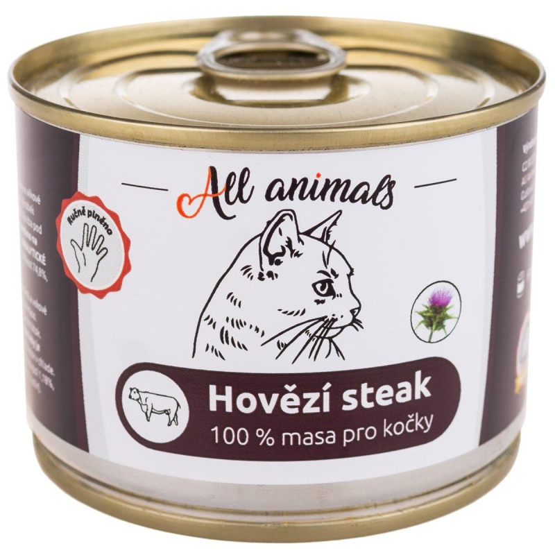 All Animals Hovězí steak pro kočky