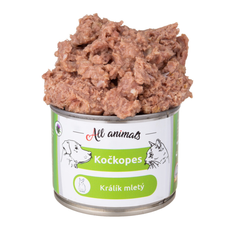 All Animals Mletý králík konzerva pro psy